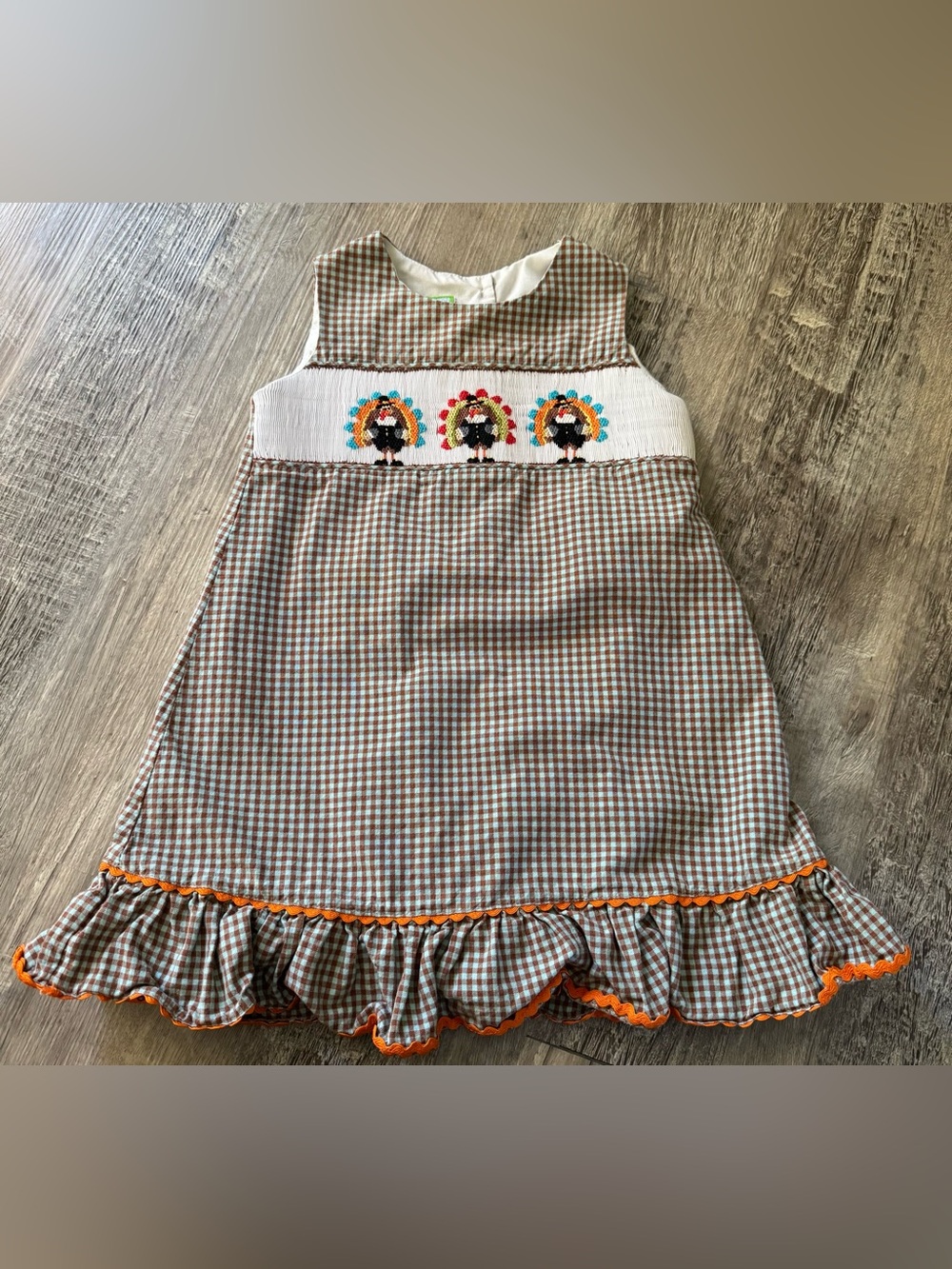 Thanksgiving Turkey Smocked Dress